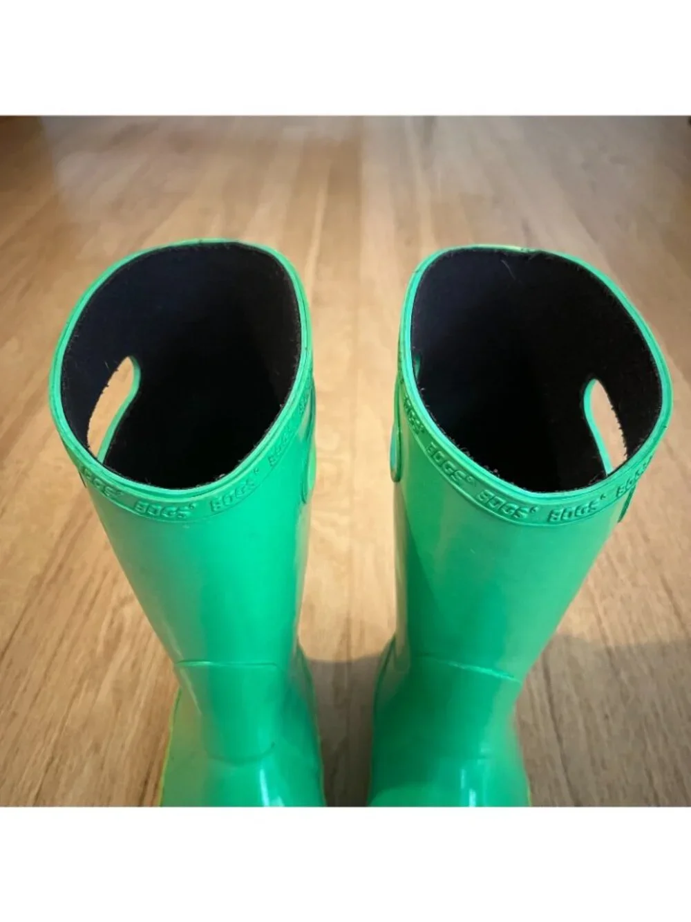 Bogs Kids Puddle Green Waterproof Rain Boots Youth Size 3